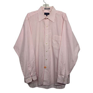 Oscar de la Renta | Shirts | Oscar De La Renta Mens L 6535 Pink White Striped  Dress Shirt | Poshmark
